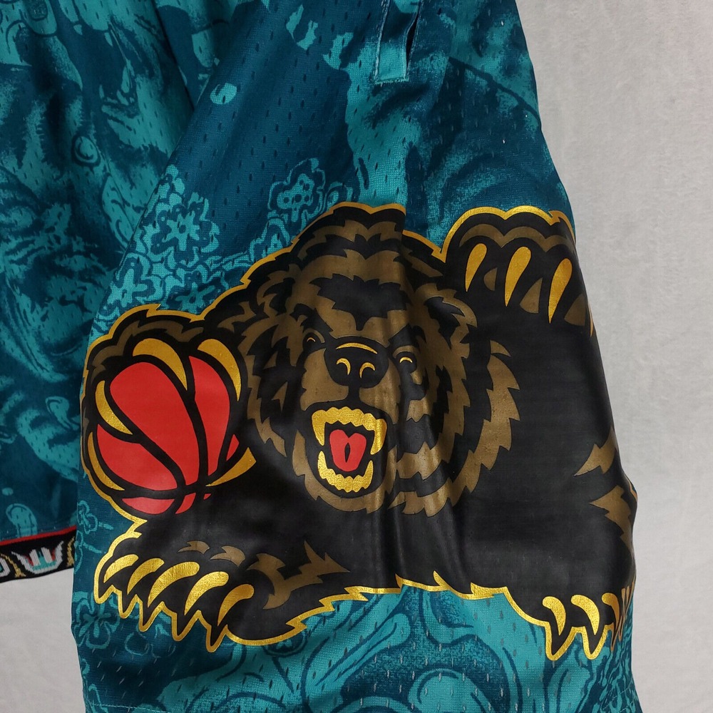 Memphis Grizzlies Mitchell & Ness NBA Large Jersey Shorts CNY Tiger Teal New - Picture 3 of 6